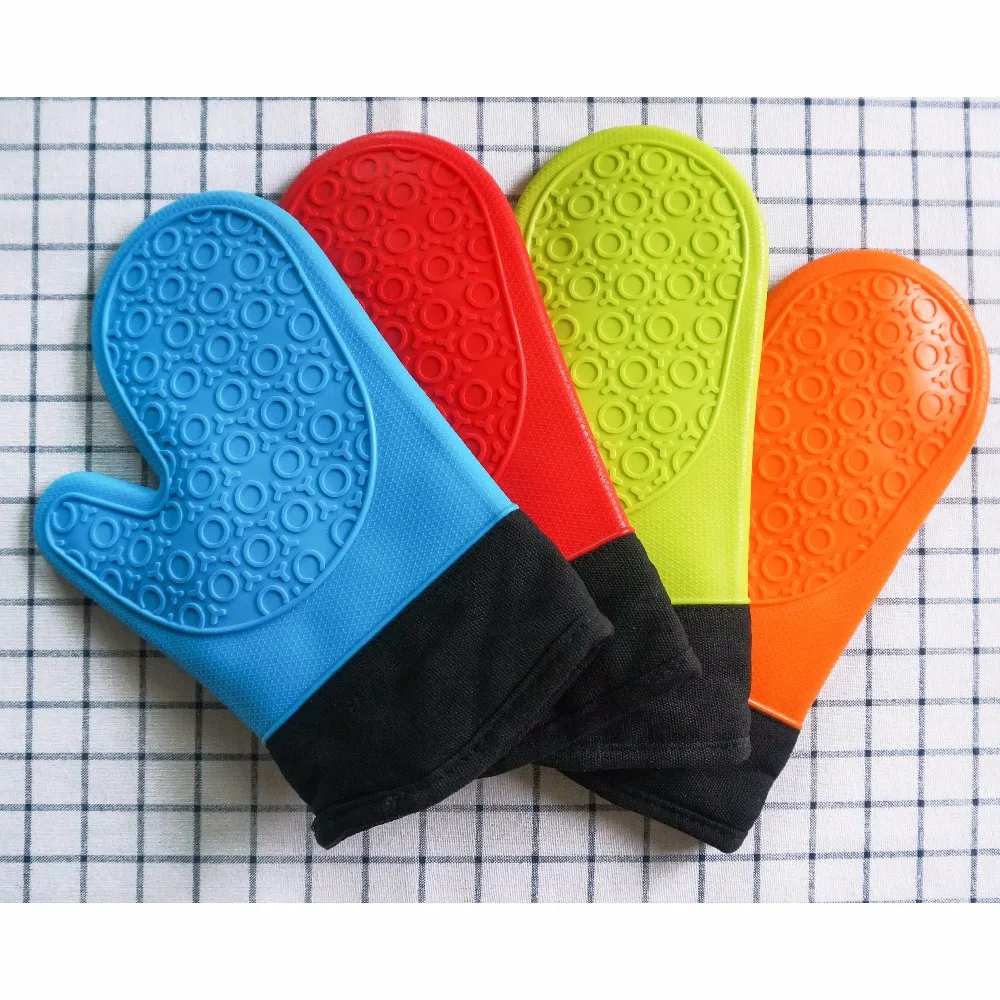 Kitchen Baking Cook Insulated Padded Oven Gloves Mitt Heat Insulation