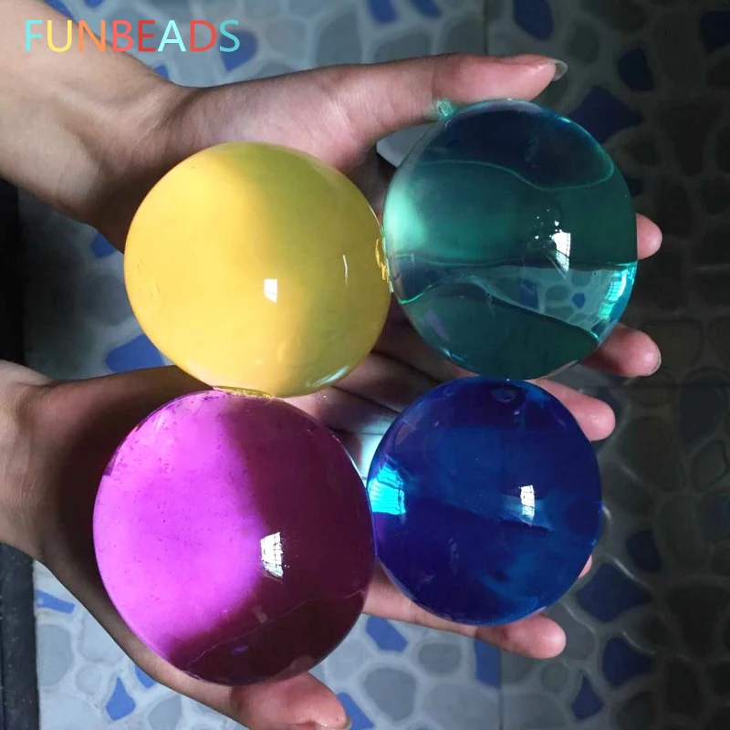 25 шт./лот мм 45-60 мм жемчужная форма гидрогелевый гель Orbits растущие Водяные Шарики многоцветный Orbizi водяные бусины Orbiz мяч SJ13-15mm - изображение