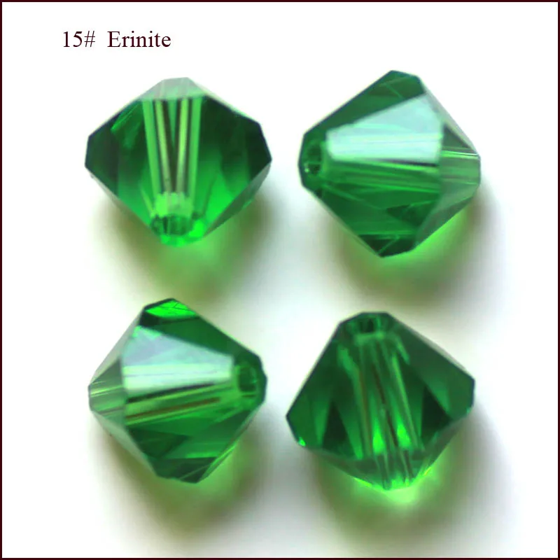 3 мм, 4 мм, 5 мм, 6 мм, 8 мм, 10 мм, 300 шт, стеклянные кристаллы, свободные граненые биконусные бусины 5301 для изготовления браслетов и ожерелий - Цвет: erinite