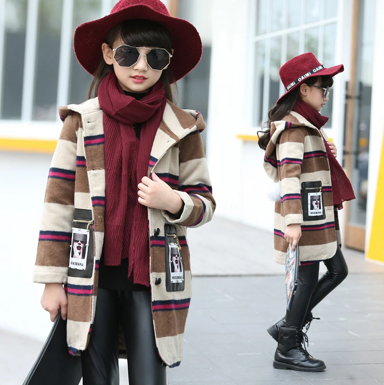Детские Обувь для девочек куртка осень-зима пальто длинное Детское пальто для девочек теплая верхняя одежда Пальто для будущих мам
