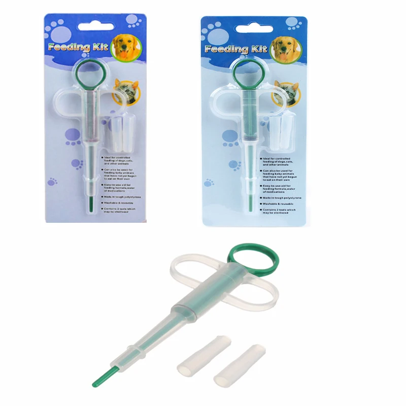 

Pet Dogs Cat Feeding Kit Rod Medicine Tablet Piller Water Feeding Tool Kit Syringe Giving Aid Pump Pet Feeding Supplies