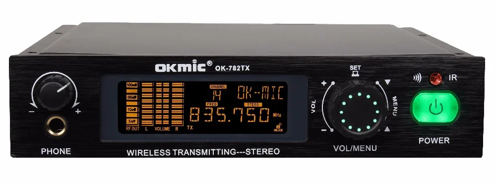 OKMIC OK-782TX+ OK-7102R профессиональный сценический на производительность стерео Настольный в ухо монитор системы, синхронизация