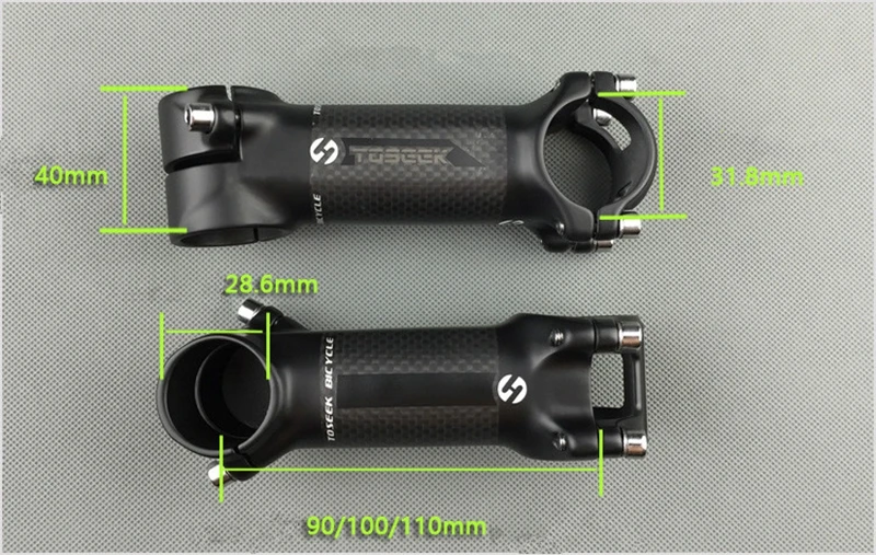 Стиль сплава углеродного волокна велосипедный вынос руля дорожный велосипед ствол MTB 6 градусов Frok 28,6 бар 31,8*/90/100/110 мм запасные части для велосипеда