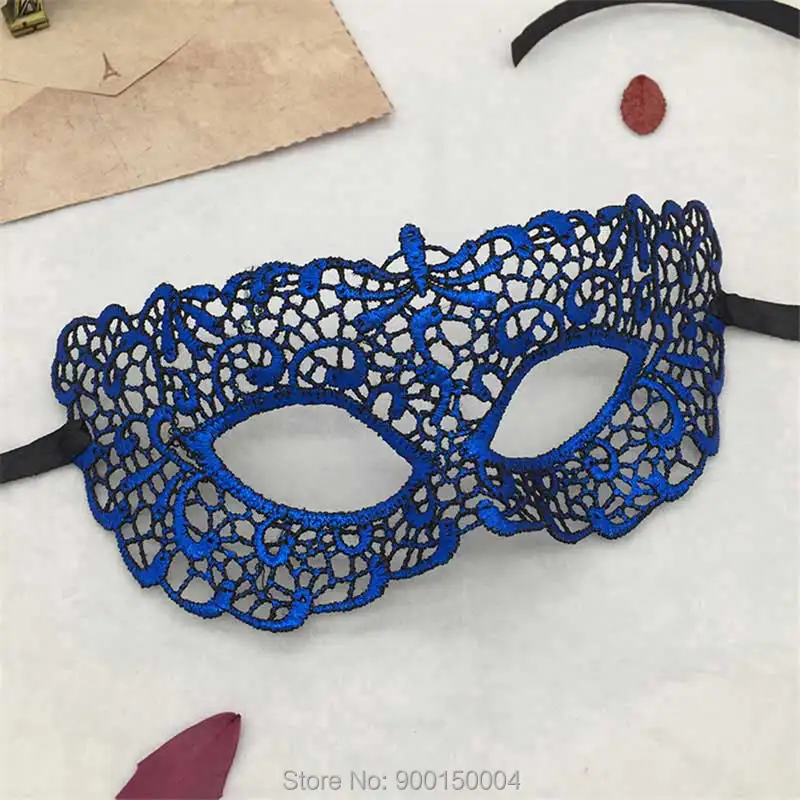 1pc Blue Sexy Lady Lace Mask Eye Mask For Masquerade Party Halloween Party Fancy Drop shipping  (22)