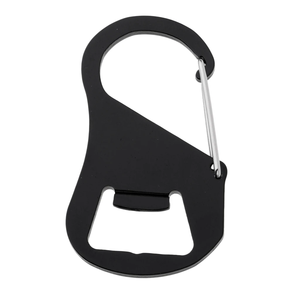 

Perfeclan Multifunctional Bottle Opener Opening Tool with Keychain Carabiner Outdoor Tools 6.5x4cm