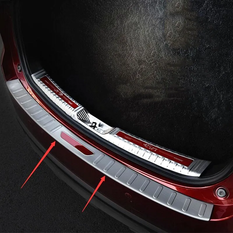 

For mazda cx-5 2017 2018 Car stainless steel Exterior Rear Trunk sill plate cover car Accessories car styling 1pcs