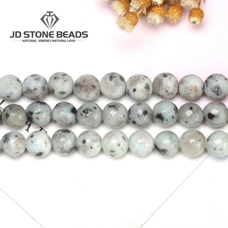 

Natural Gemstone Kiwi Stone Bead Green Color Dot Frost Loose Beads Personal Design Accessory For Jewelry Making Wholesale Price