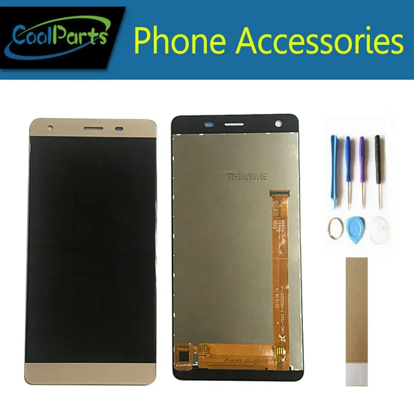 

Gold Black White Color 5.0" For Vertex Impress XL LCD Display+Touch Screen Digitizer Assembly With Tools Tape