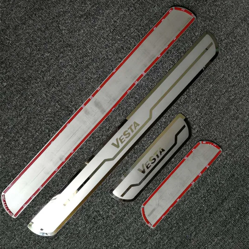 Car Door Sill Trim Covers for Vesta Cross Concept 2015-2017 Stainless Steel Door Sills Scuff Plate for Vesta 2015
