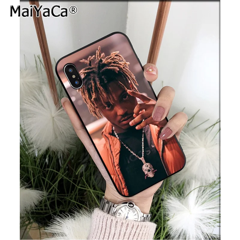 Мягкий чехол для телефона MaiYaCa Juice WRLD из ТПУ для iPhone 8 7 6 6S Plus 5 5S SE XR X XS MAX Coque Shell