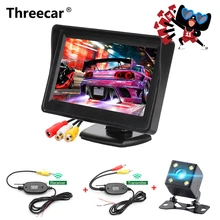 800*480 HD Monitor Do Carro de 4.3 “TFT LCD Display Monitor Para Câmera de Estacionamento Retrovisor Do Carro Com Reverso Automático monitor da câmera NTSC PAL