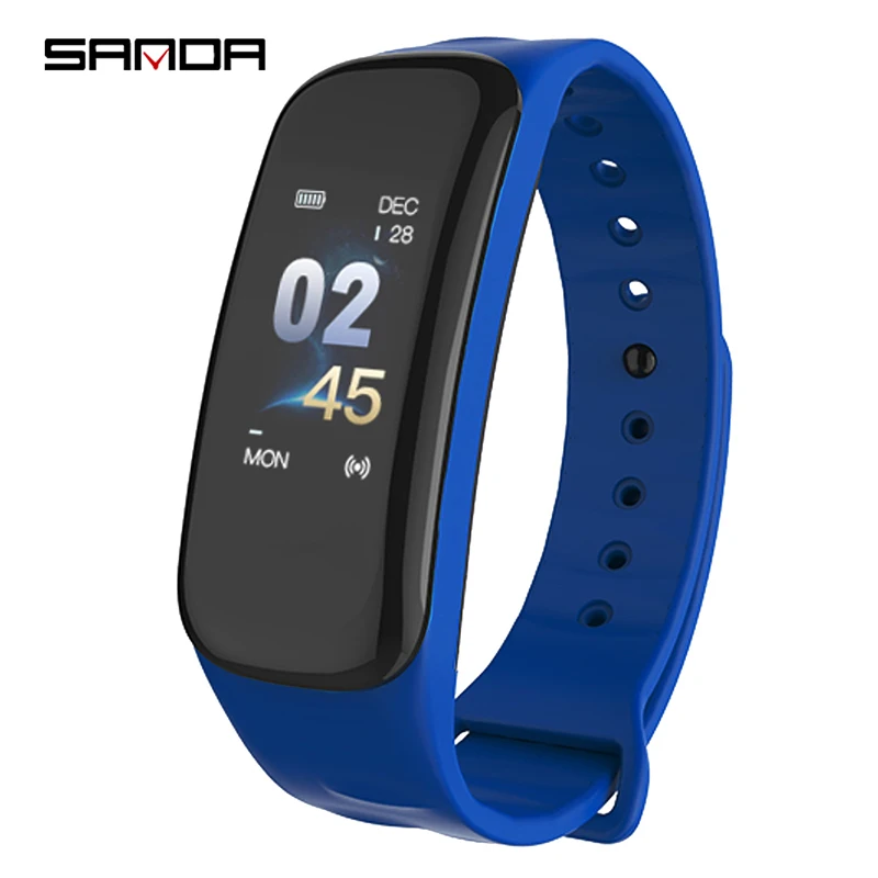 

SANDA Smart Bracelet Heart Rate Blood Pressure Monitor Step Counter Waterproof Sports Bracelet
