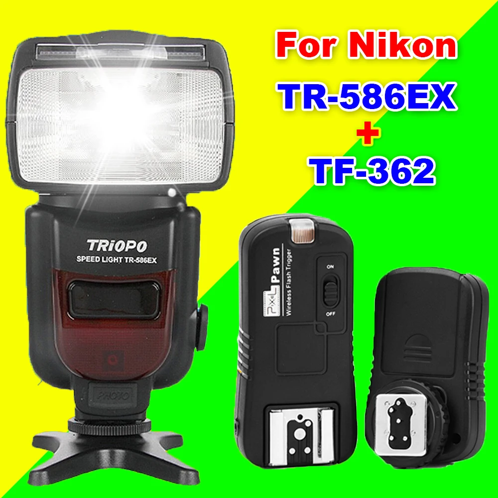 TRIOPO TR 586EX TTL Speedlite Flash + Pixel TF 362 Flash Trigger For