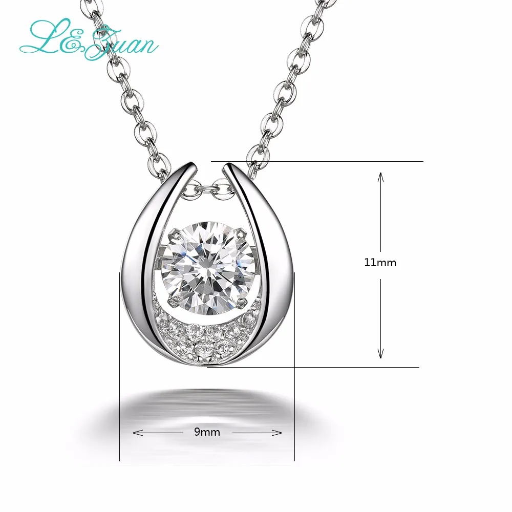 L& zuan 925 серебро 0.9ct камень Япония оригинальная умная серия Танцующая подвеска ювелирные изделия с серебряной цепочкой Рождественский подарок