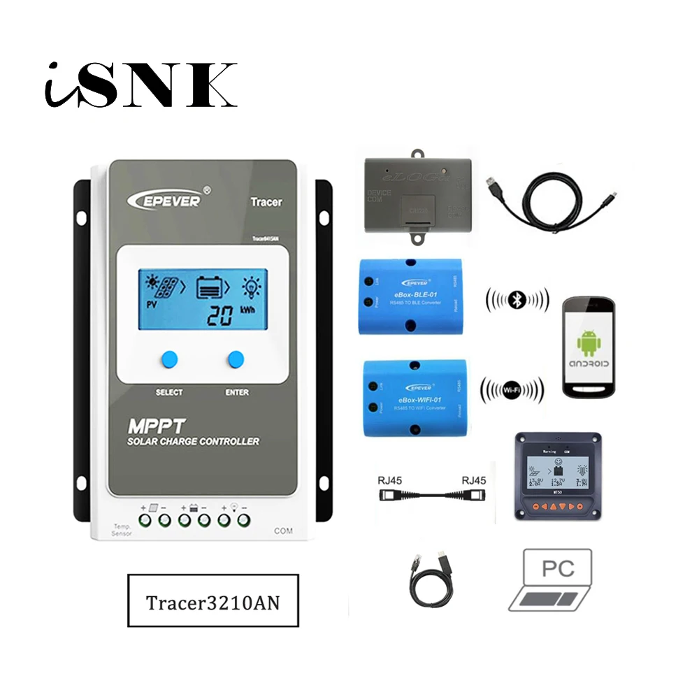 Контроллер заряда солнечной батареи Tracer3210AN 30 А MPPT 3210AN 3210A телефон детской модели