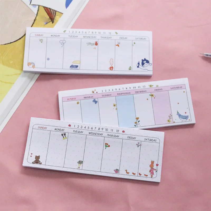 

Creative Week Planner Stickers For Notes Memo Small Book Memo Paper School Student Office Message Note Stationery Note Sticker