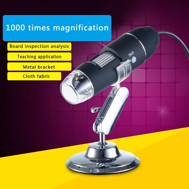 

500X 1000X 1600X 8 LED Digital Microscope USB Endoscope Camera Microscopio Magnifier Electronic Stereo Tweezers Magnification