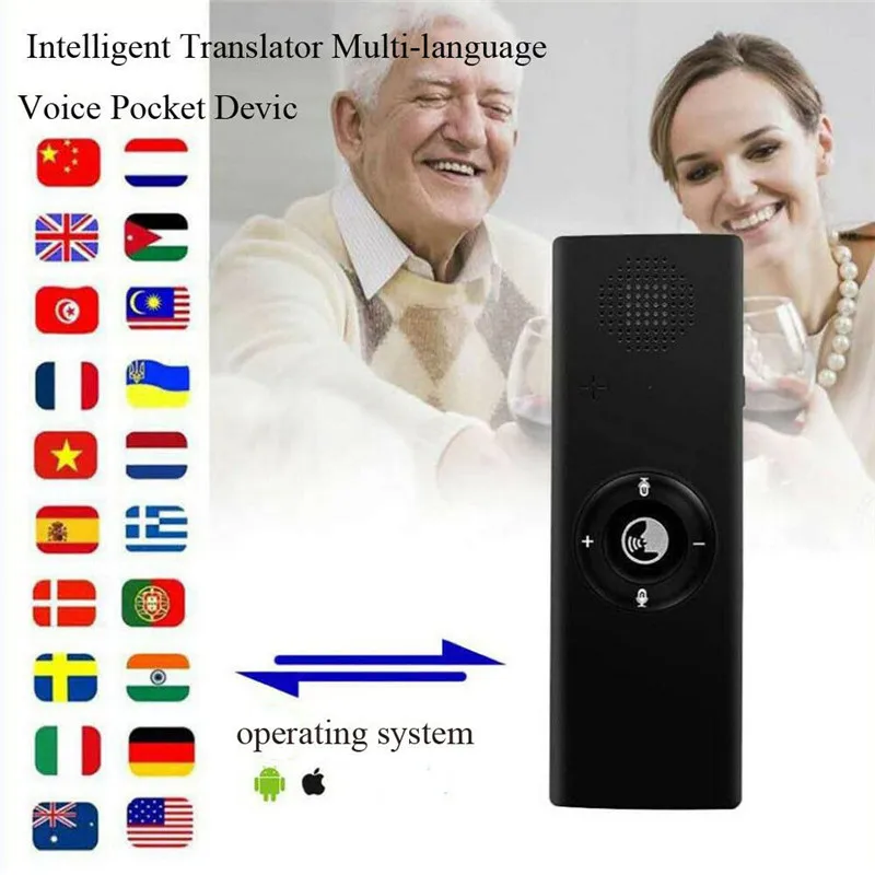 

Portable Smart Speech Translator Two-Way Real Time 40 Multi-Language Translation For Learning Travelling Business Meeting