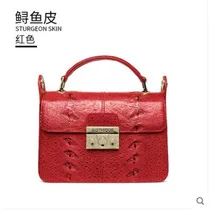 Gete новая импортная осетровая кожаная сумка на одно плечо сумка через плечо Маленькая квадратная сумка модная женская сумка