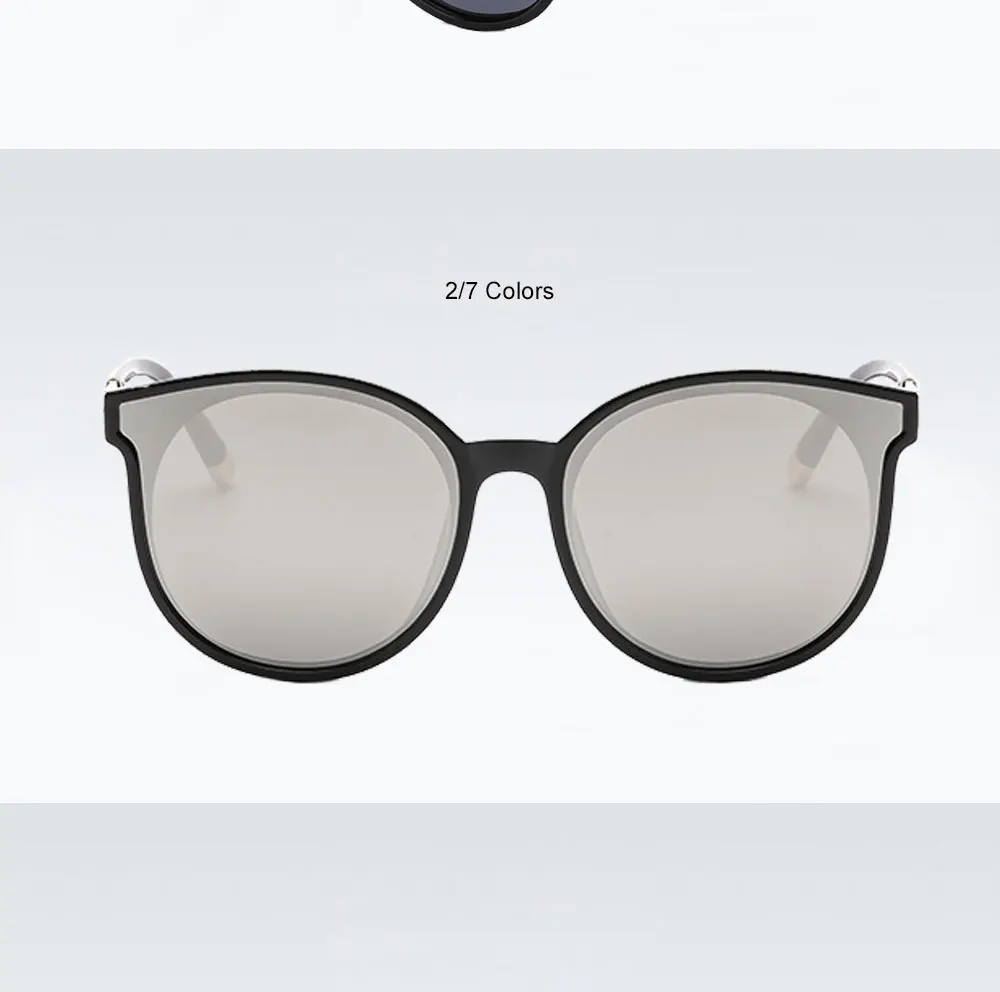 VEGA Eyewear Fashion Oval Oversized Sunglasses Women Cat Eye Glasses Ladies Big Mirrored Sun gla ( (5)