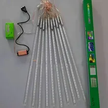 50 см длинный Снег осень метеоритный светодиодный трубки; 12 мм диаметр; 10 шт./компл.; AC90-260V вход; 3528/60 светодиодный s; красный/зеленый/синий/белый/теплый белый