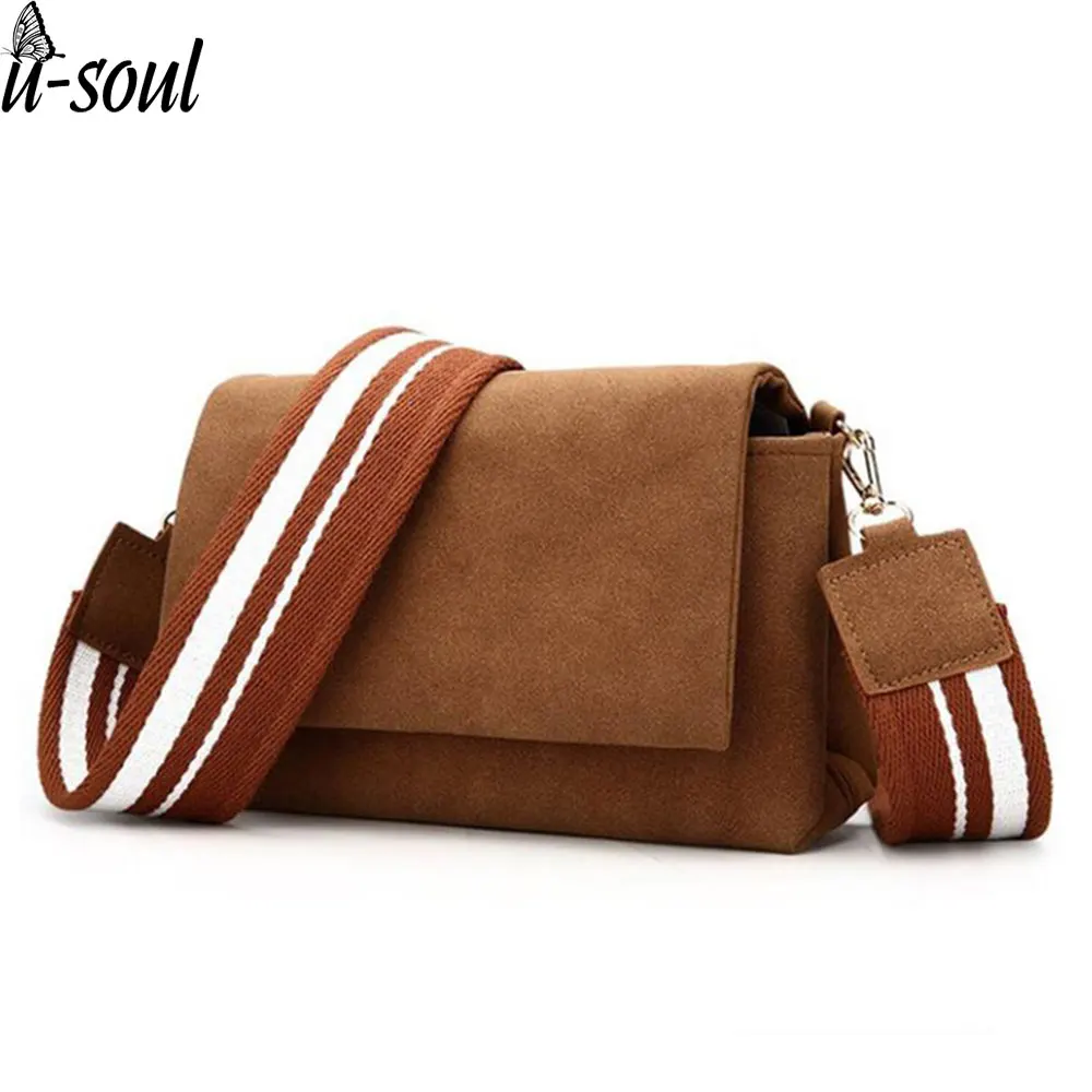 Buy Bag Women's Shoulder Bag Wide Strap Fashion Shoulder Bags Nubuck Leather