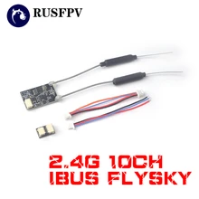 0.5g 2.4G 10CH Flit10 Micro FPV Telemetria Receptor Flysky Ibus Compatível para FS-I6X FS-i6S Corrida Zangão Quadcopter