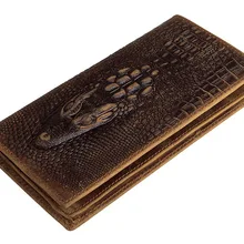 Пояса из натуральной кожи Для мужчин Женские Кошельки крокодиловой кожи коровы кошелек Кофе модные Для мужчин кошелек Crazy Horse кожа долго дизайнер# md-j8030