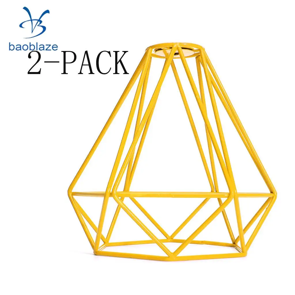 2-пакет алмаз подвесные потолочные Топ Свет клетке столовой жизни лампы Тенты желтый