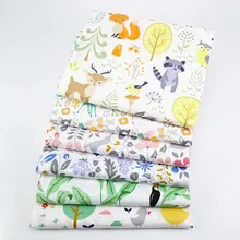 6 шт./лот, 50x40 см, новая мультяшная ткань, хлопковая Лоскутная Ткань с принтом для шитья, для детей