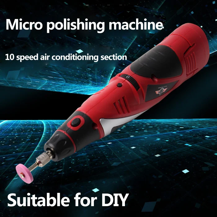 HAOLI Variable Speed Liuthium Battery Rotary Tool Dremel Style Electric Mini Drill with Flexible Shaft and Accessories Set haoli wireless portable electric mini drill carving polishing grinding drilling tool variable speed liuthium battery rotary tool