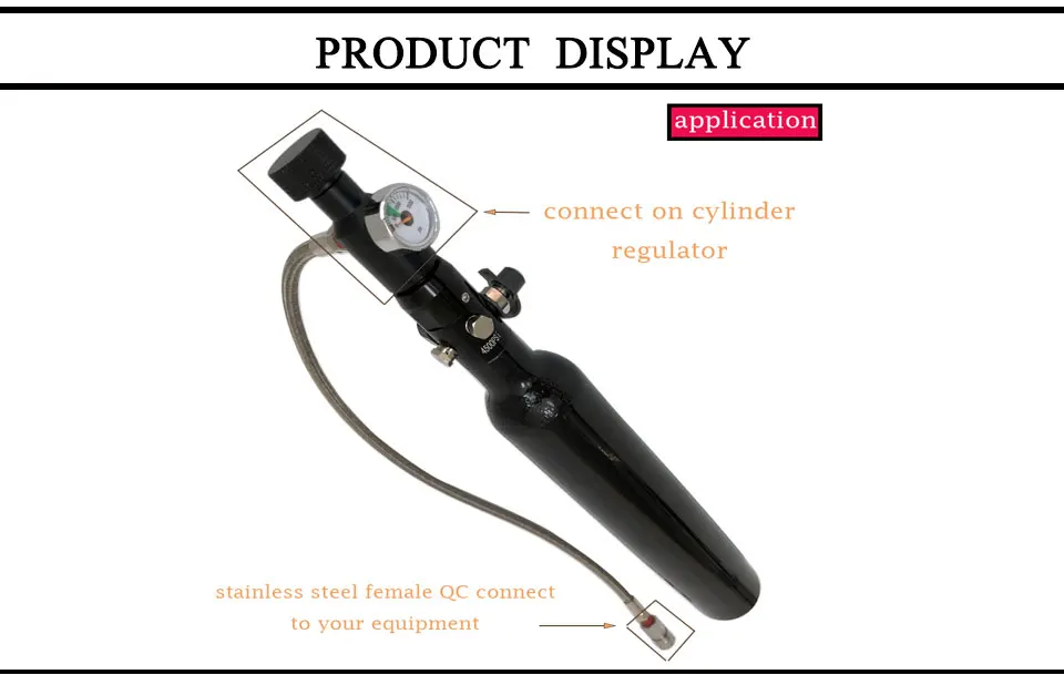 PCP ASA ON/OFF Valve with 1/8NPT Gauge and Hose Thread for HPA PCP Mart