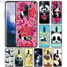 Lovely pandas lilly panda Phone Case for Oneplus 7 7Pro 6 6T Oneplus 7 Pro 6T Black Silicone Soft Case Cover