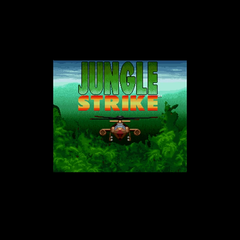 16-битная игровая карта Jungle Strike NTSC Big Gray для игроков американской версии |