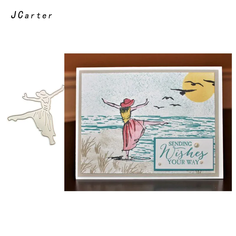 

JC New Beautiful Dancing Girl Metal Cutting Dies for Scrapbooking DIY Embossing Folder Cards Paper Stencil Handmade Album Crafts