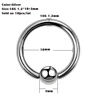 Daith-Piercings en titane G23 10 pièces/lot, hélice, nez, sourcils, boule CBR, anneaux à lèvres Labret, bijoux du corps ► Photo 2/6