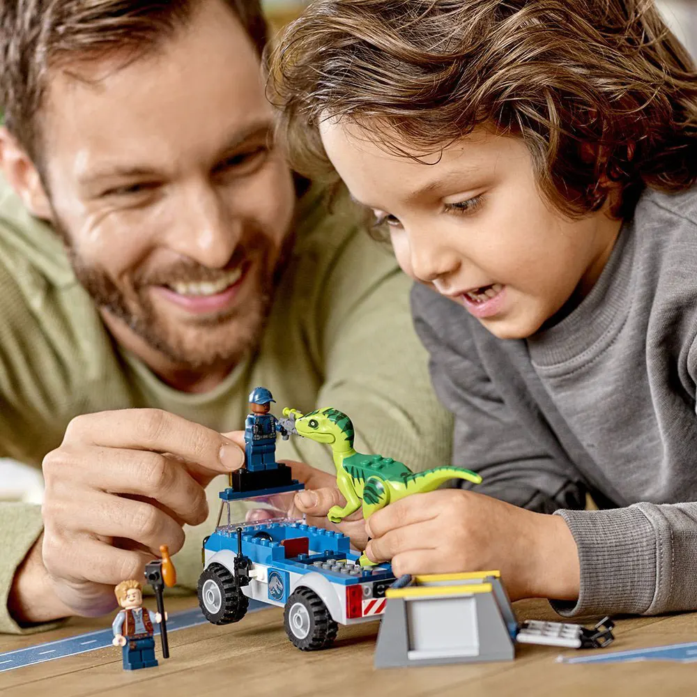 Bela мир Юрского периода Raptor Rescue Truck Building Kit Совместимость Legoings 10757 строительные