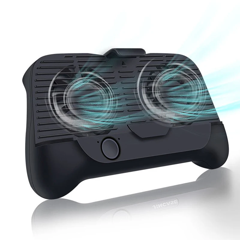 

TOKOHANSUN Mobile Phone Cooler Cooling Fan Gamepad Holder Stand 1800 mAh Power Bank Radiator Mute Fan for 4-7 inch Smartphone