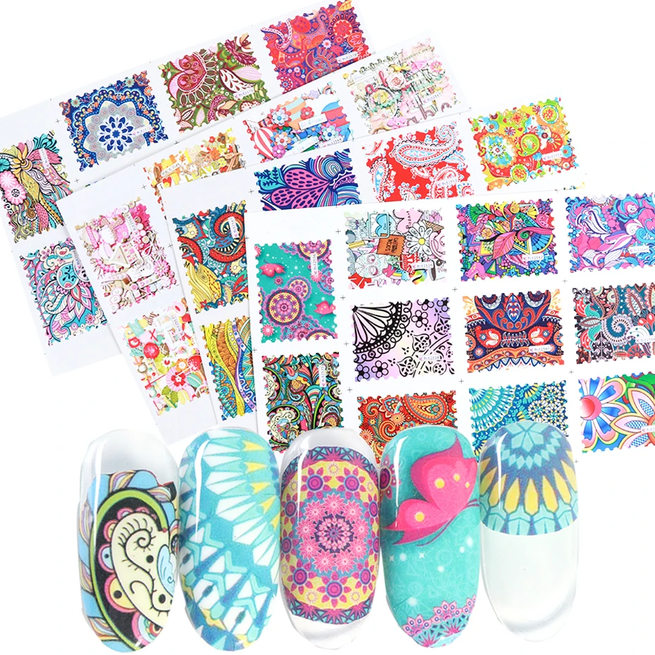 

44pcs Water Transfer Nail Sticker Mixed Full Wraps Water Decals DIY Decorations For Manicure Tips Slider Set LEBLE2535-2578