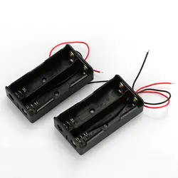 ABS Батарея случае Батарея держатель пружинный зажим Питание с проводом DIY прочный