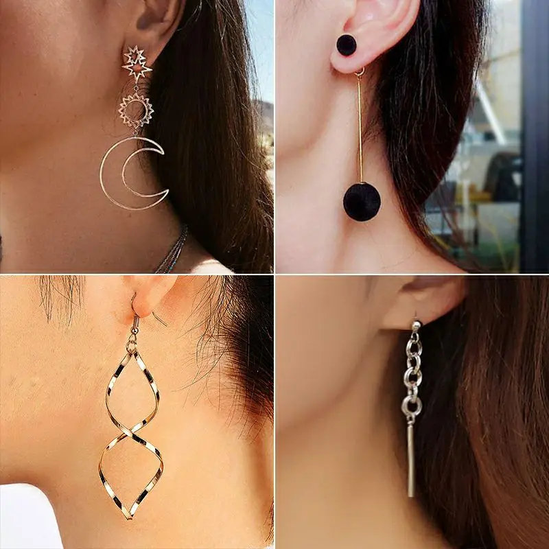 

Fashion Drop Earrings for Women Trendy Jewelry Gold Silver Earrings Gift for Friend Party and Daily Wholesale