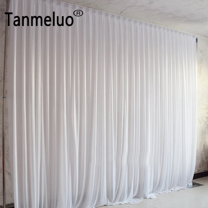 4x4m Ice Silk Fabric Drapes Panels Hanging Party Backdrop Curtains