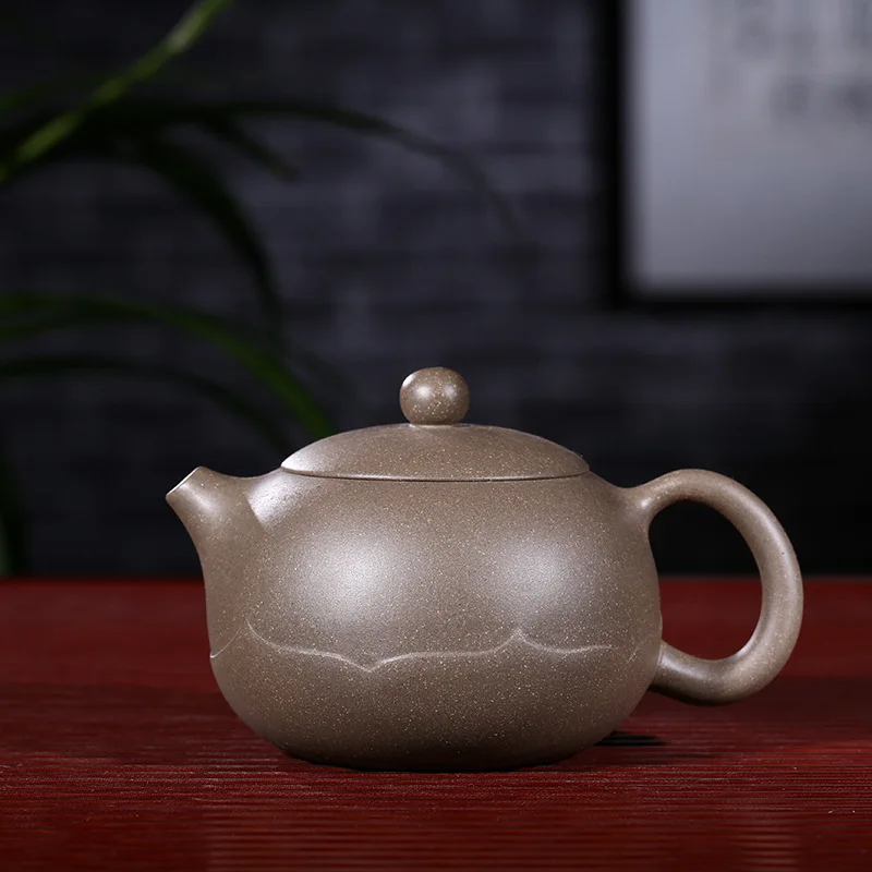 

Enameled Pottery Teapot Quality Goods Manual Raw Ore Grey Lime Section Mud Lotus Xi Shi Kettle Kungfu Online Teapot Tea Set