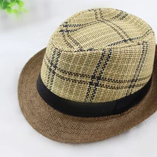 10 шт./партия,, корейский стиль, весенне-осенняя Женская Мужская шляпа в клетку, джаз, Повседневная твердая шляпа для взрослых, шляпа от солнца, танцевальная шляпа