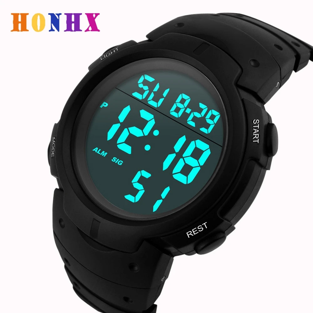 HONHX новые Брендовые мужские светодиодные цифровые армейские часы спортивные часы модные наручные часы водонепроницаемые мужские часы