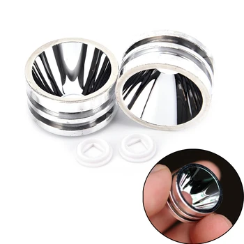 

2pcs/lot 20*12mm SMO Reflector With XPL Gasket For Convoy S2+/S3 Flashlight Silver Color Convoy Flashlight Smooth Reflector