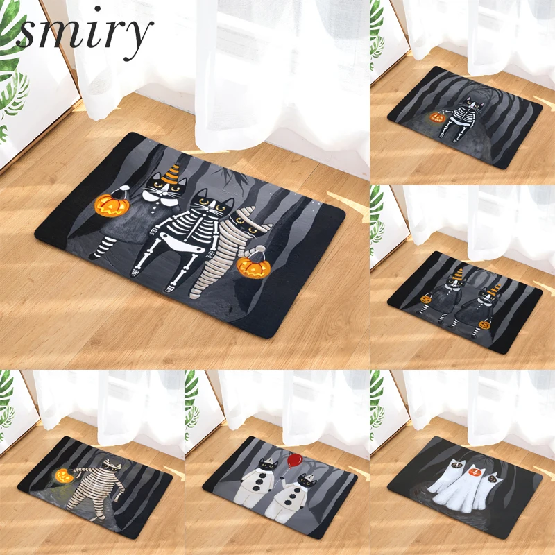 smiry waterproof hallway wrinkle resistant door mats halloween cos funny cats pattern rugs children bedroom rug - Halloween Rug smiry waterproof hallway wrinkle resistant door mats halloween cos funny cats pattern rugs children bedroom rug - Halloween Rug