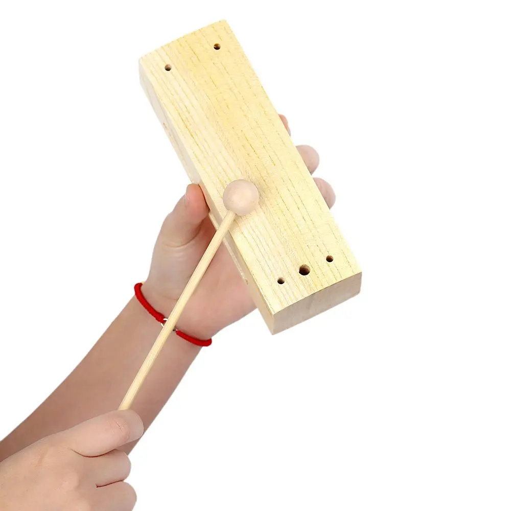 Горячая Распродажа деревянные ударные блок гравюры с молотком изысканный Детские музыкальные игрушки ударный инструмент