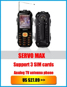 Мобильный телефон SERVO H8, 2,8 дюйма, 4 sim-карты, 4 режима ожидания, Bluetooth, фонарик, GPRS, внешний аккумулятор, телефоны, русская клавиатура, мобильный телефон