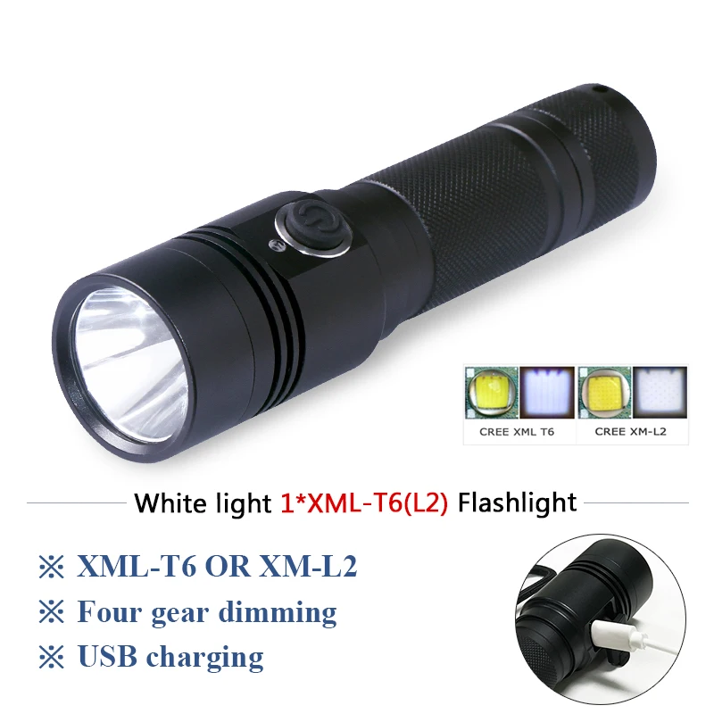 

MINI USB Flashlight LED lampe torche cree xml-l2 xml-t6 Led Flash light waterproof Torch 18650 battery Lanterna hunting fishing